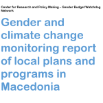 Gender and climate change monitoring report of local plans and programs in Macedonia                      