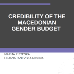 Credibility of the Macedonian Gender Budget